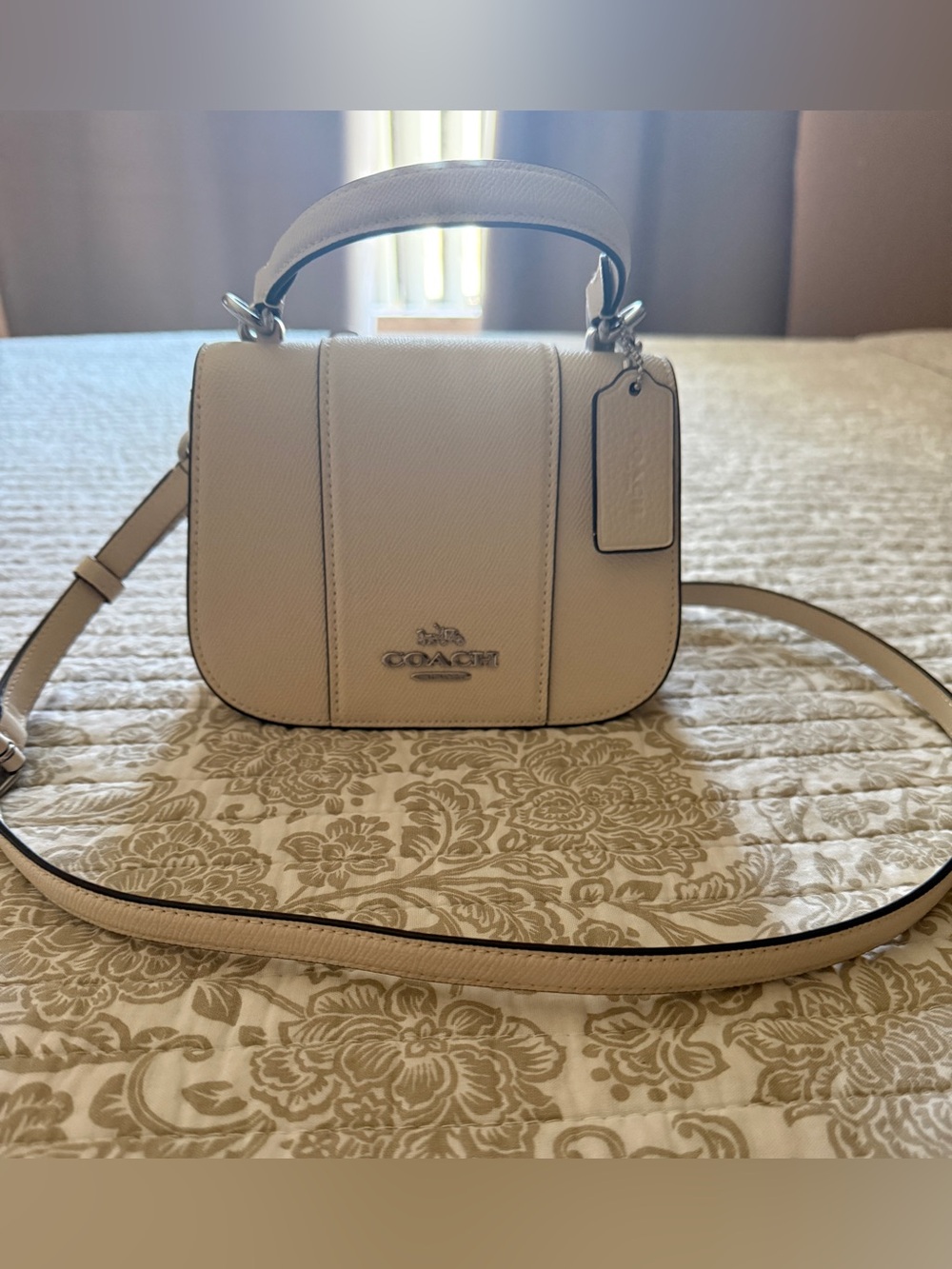 Coach Cream Mini Crossbody Satchel